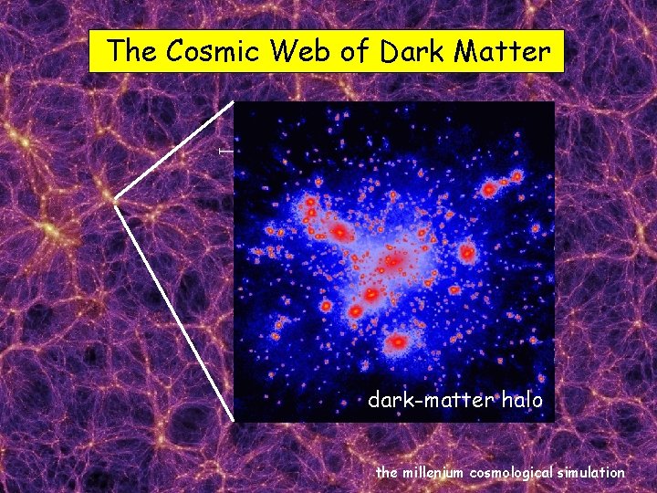 The Cosmic Web of Dark Matter dark-matter halo the millenium cosmological simulation 