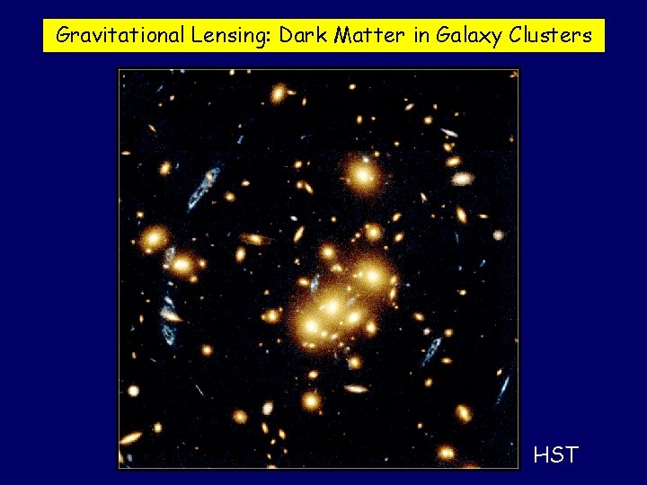 Gravitational Lensing: Dark Matter in Galaxy Clusters HST 