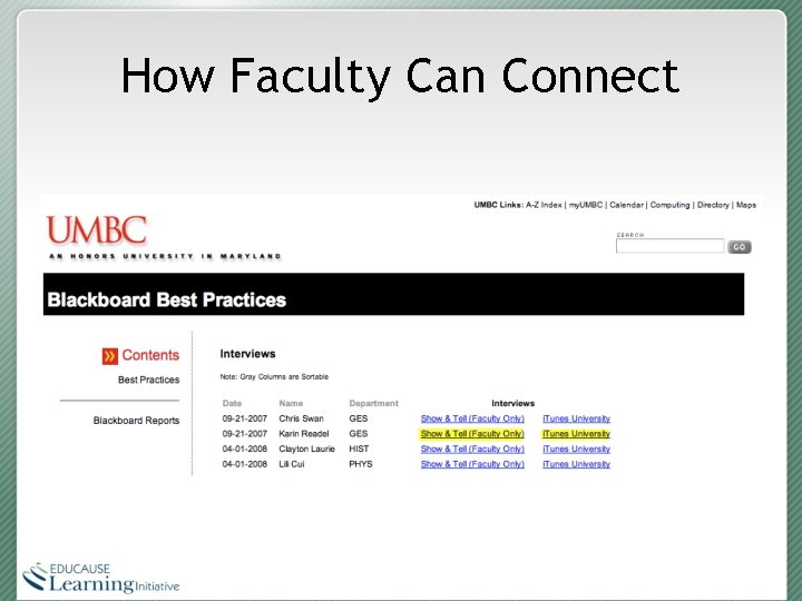 How Faculty Can Connect 