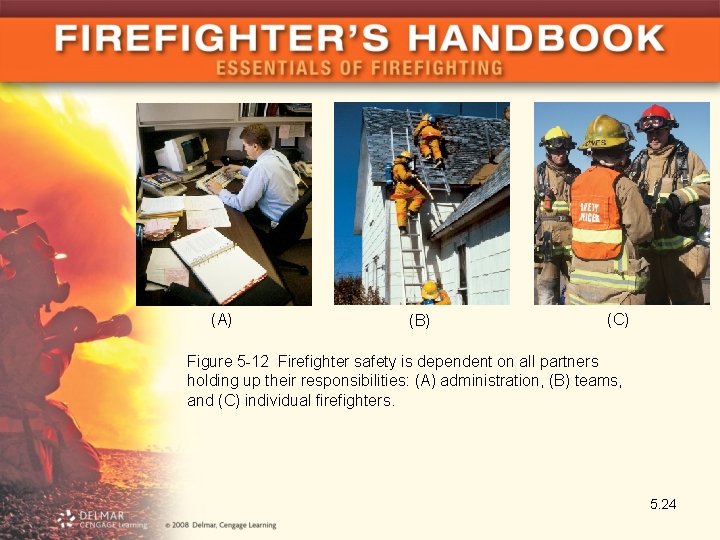 (A) (B) (C) Figure 5 -12 Firefighter safety is dependent on all partners holding