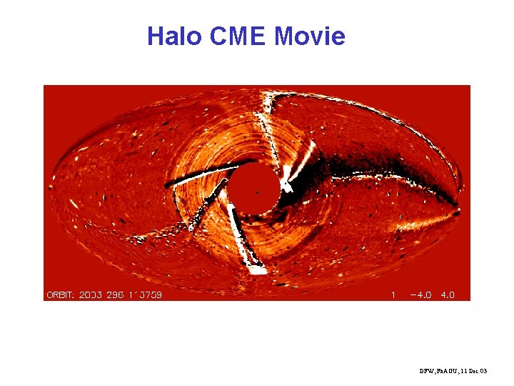 Halo CME Movie DFW, Fa. AGU, 11 Dec 03 