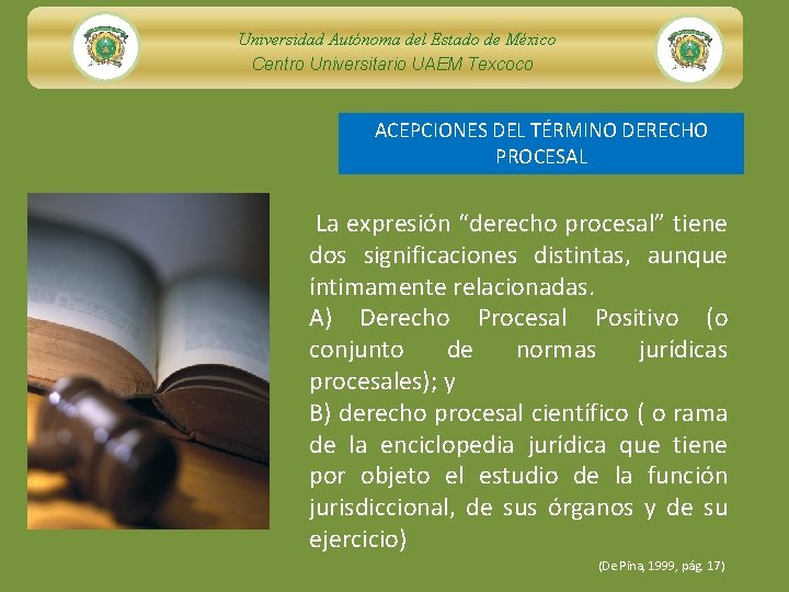Universidad Autónoma del Estado de México Centro Universitario UAEM Texcoco ACEPCIONES DEL TÉRMINO DERECHO