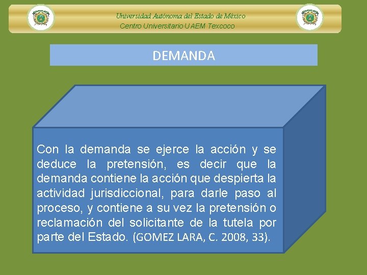 Universidad Autónoma del Estado de México Centro Universitario UAEM Texcoco DEMANDA Con la demanda