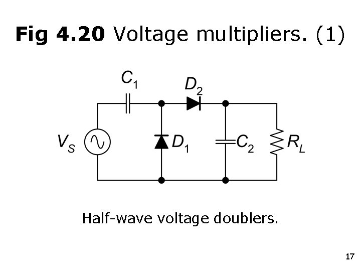 Fig 4. 20 Voltage multipliers. (1) Half-wave voltage doublers. 17 