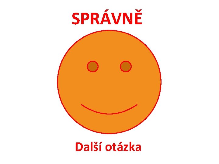 SPRÁVNĚ Další otázka 