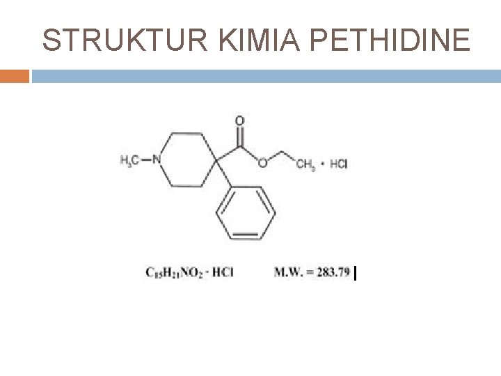 STRUKTUR KIMIA PETHIDINE 