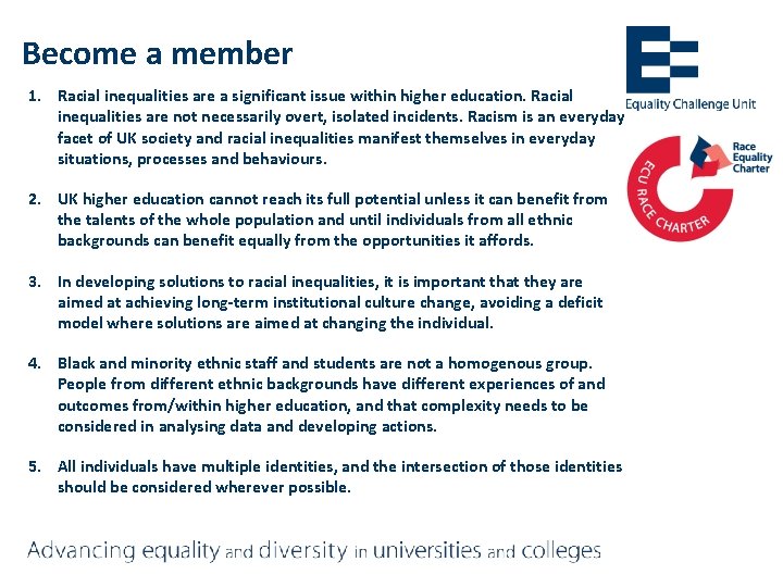 Become a member 1. Racial inequalities are a significant issue within higher education. Racial