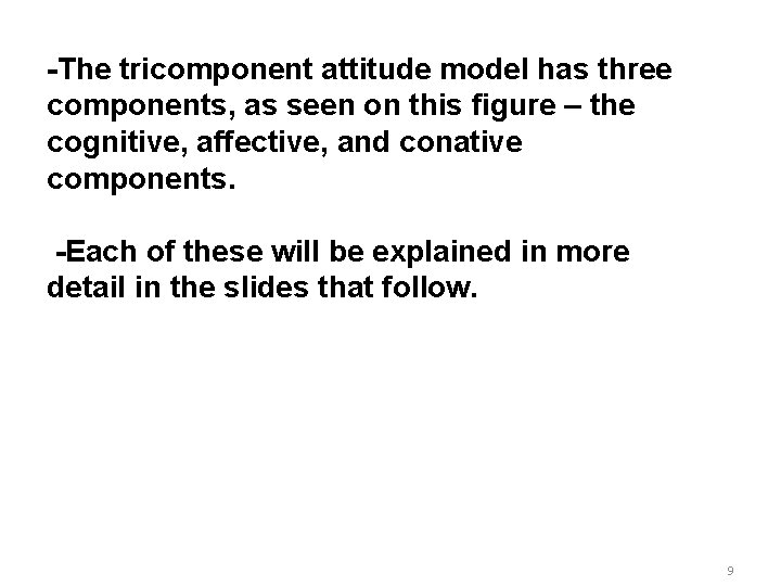 -The tricomponent attitude model has three components, as seen on this figure – the