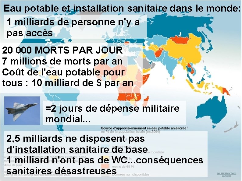 Eau potable et installation sanitaire dans le monde: 1 milliards de personne n'y a