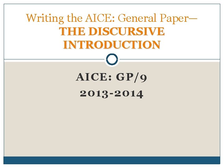 aice general paper discursive essay