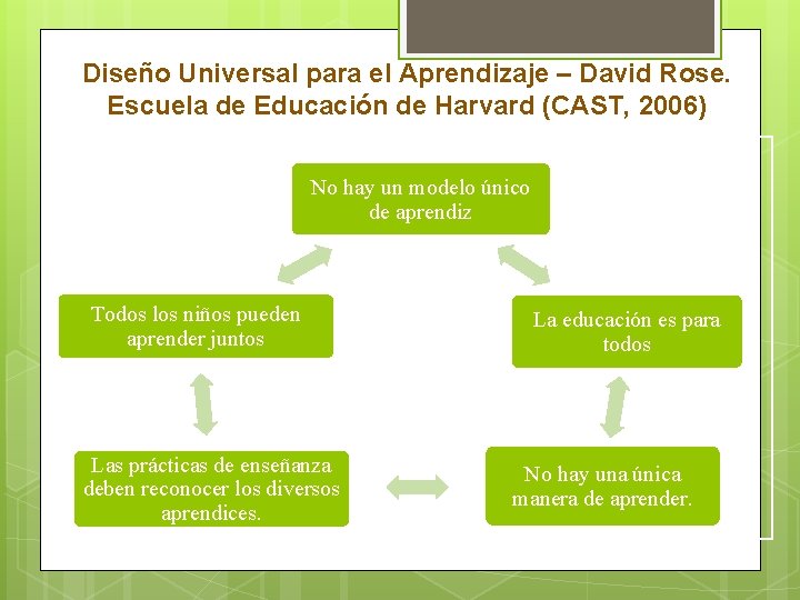 Diseño Universal para el Aprendizaje – David Rose. Escuela de Educación de Harvard (CAST,