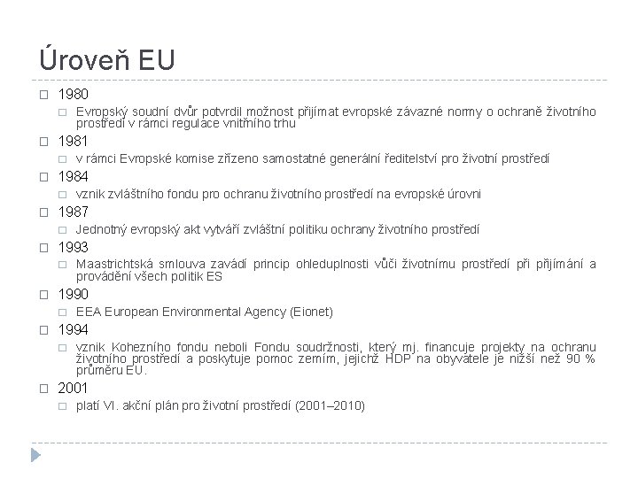 Úroveň EU � 1980 � � 1981 � � EEA European Environmental Agency (Eionet)