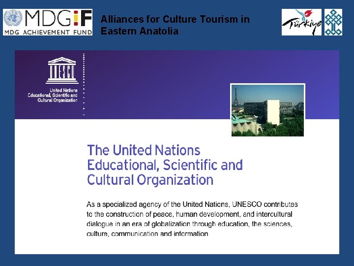 Alliances for Culture Tourism in Eastern Anatolia 