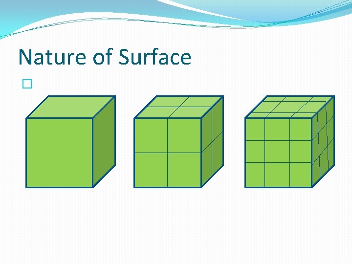 Nature of Surface � 