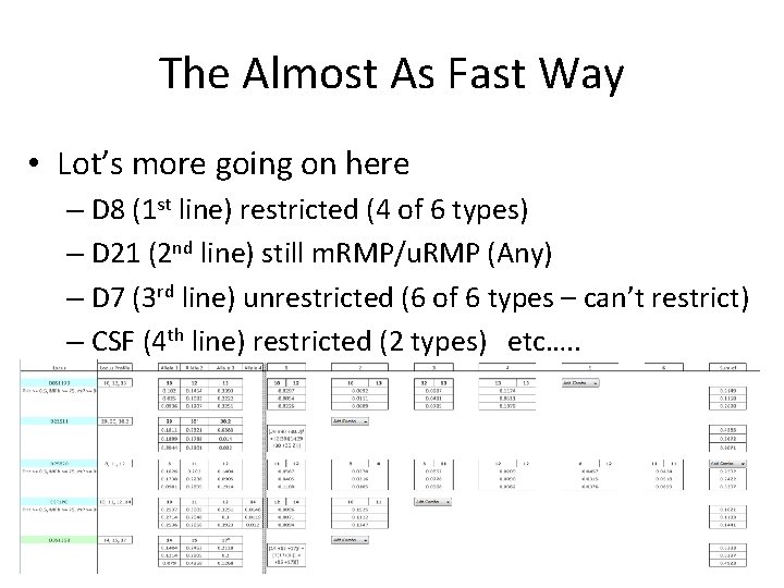 The Almost As Fast Way • Lot’s more going on here – D 8