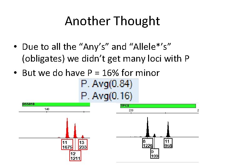 Another Thought • Due to all the “Any’s” and “Allele*’s” (obligates) we didn’t get