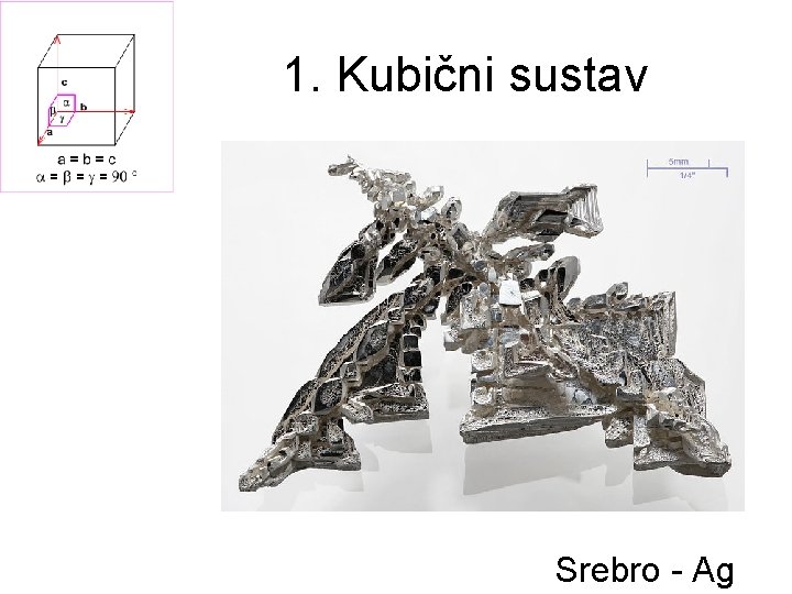 1. Kubični sustav Srebro - Ag 