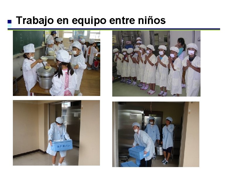 Trabajo en equipo entre niños Trabajo en equipo entre niños