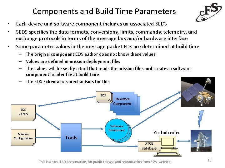 Components and Build Time Parameters • • • Each device and software component includes