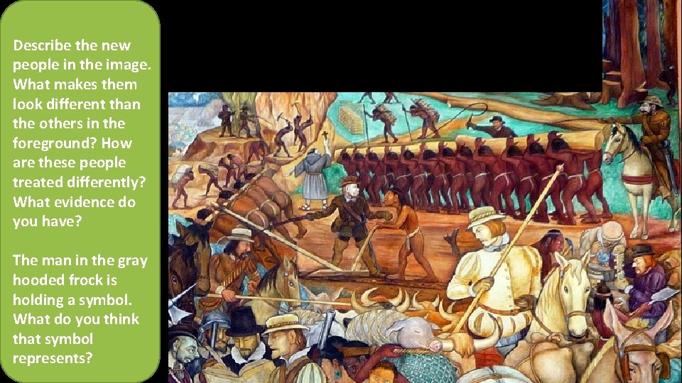 Describe the new people in the image. What makes them look different than the Describe the new people in the image. What makes them look different than the