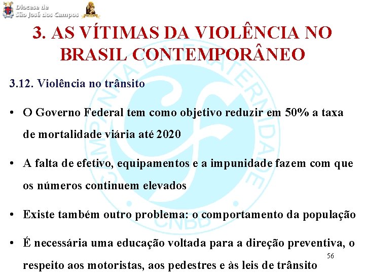 3. AS VÍTIMAS DA VIOLÊNCIA NO BRASIL CONTEMPOR NEO 3. 12. Violência no trânsito