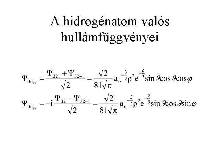 A hidrogénatom valós hullámfüggvényei 