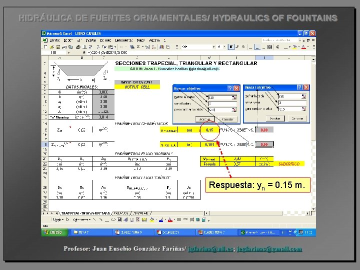 Respuesta: yn = 0. 15 m. 