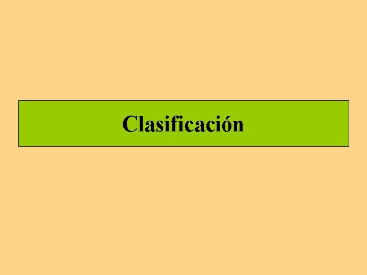 Clasificación 