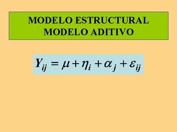 MODELO ESTRUCTURAL MODELO ADITIVO 