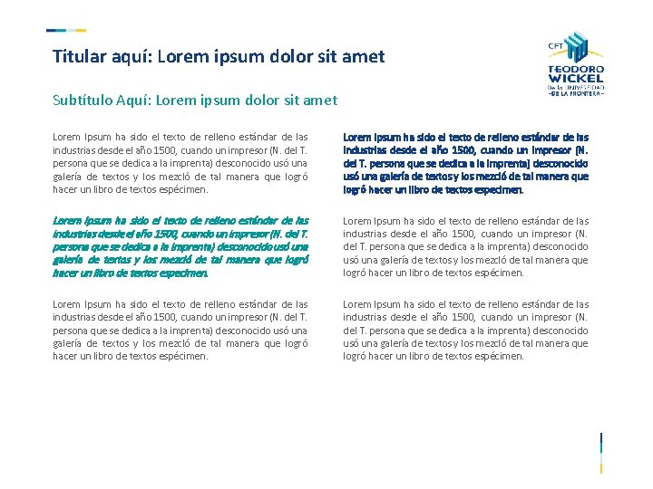 Titular aquí: Lorem ipsum dolor sit amet Subtítulo Aquí: Lorem ipsum dolor sit amet