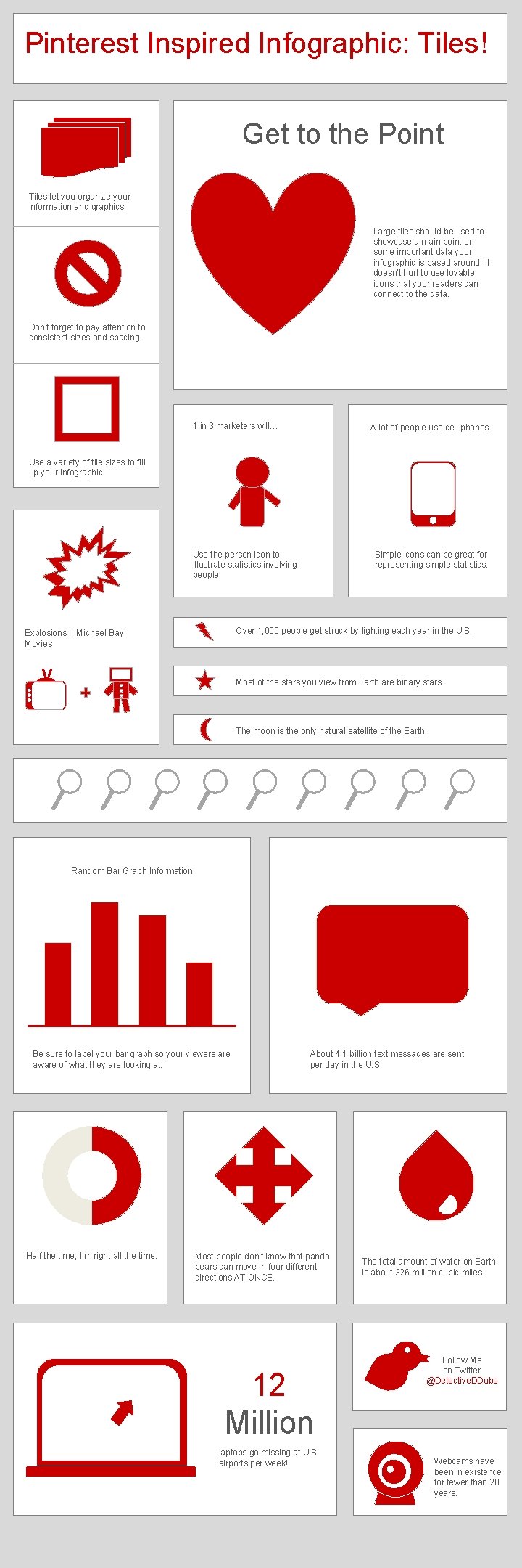 Pinterest Inspired Infographic: Tiles! Get to the Point Tiles let you organize your information