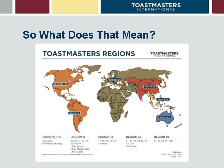 So What Does That Mean? 