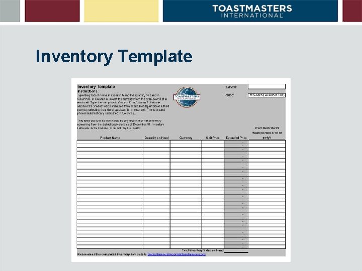 Inventory Template 