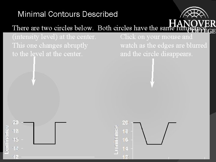 Minimal Contours Described There are two circles below. Both circles have the same luminance