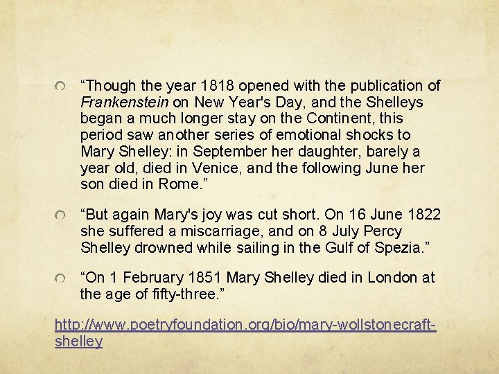 “Though the year 1818 opened with the publication of Frankenstein on New Year's Day,