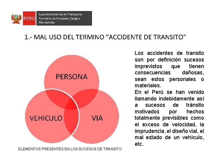 Superintendencia de Transporte Terrestre de Personas, Carga y Mercancías 1. - MAL USO DEL