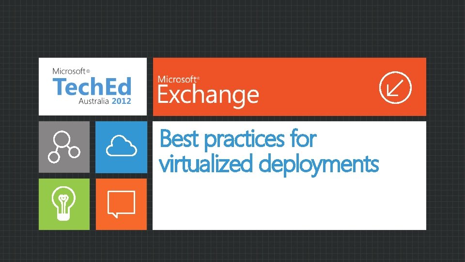 Best practices for virtualized deployments 