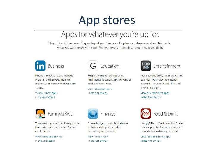 App stores 