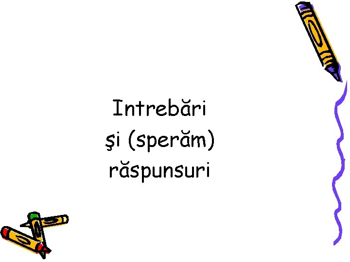 Intrebări şi (sperăm) răspunsuri 