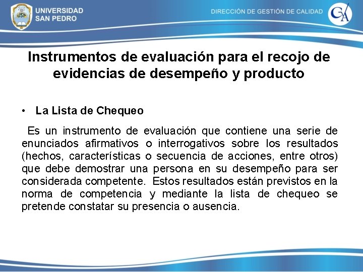 Instrumentos de evaluación para el recojo de evidencias de desempeño y producto • La Instrumentos de evaluación para el recojo de evidencias de desempeño y producto • La