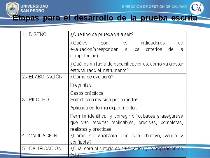 Etapas para el desarrollo de la prueba escrita 1. - DISEÑO ¿Qué tipo de Etapas para el desarrollo de la prueba escrita 1. - DISEÑO ¿Qué tipo de