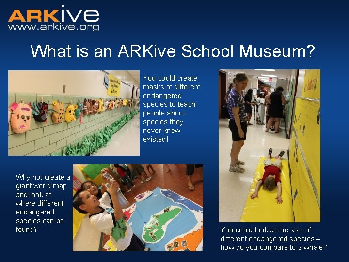 What is an ARKive School Museum? You could create masks of different endangered species