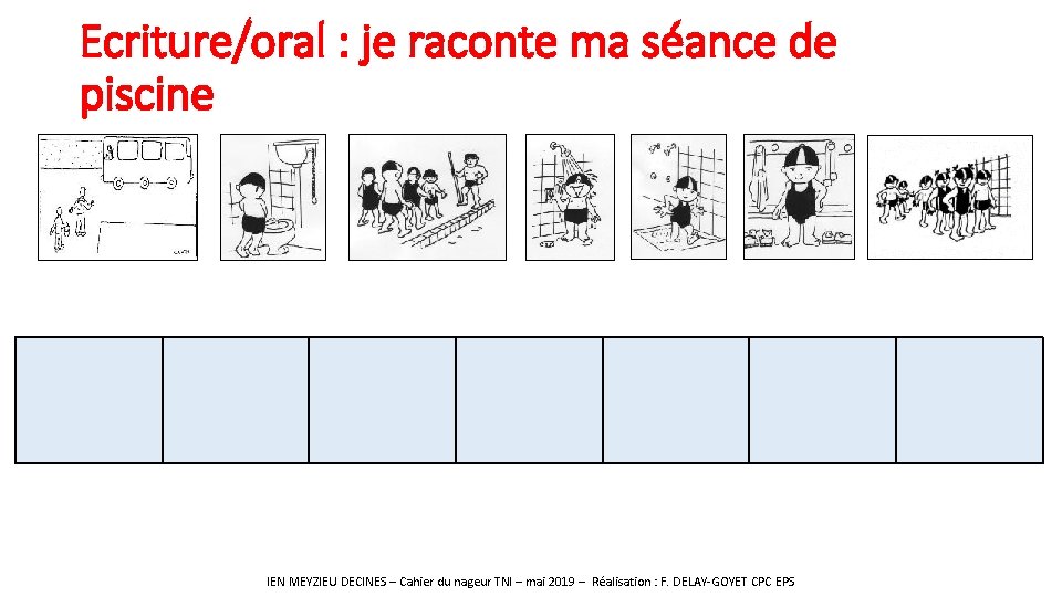 Ecriture/oral : je raconte ma séance de piscine IEN MEYZIEU DECINES – Cahier du