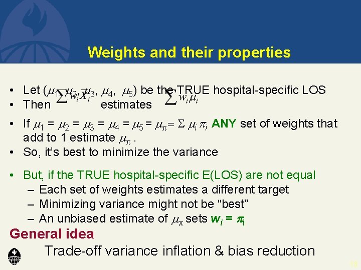 Weights and their properties • Let (m 1, m 2, m 3, m 4,