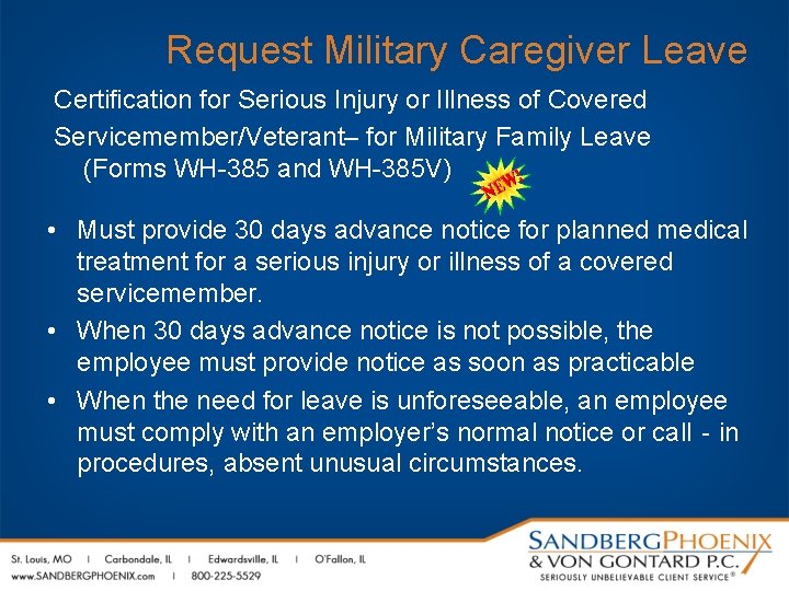 Request Military Caregiver Leave Certification for Serious Injury or Illness of Covered Servicemember/Veterant– for