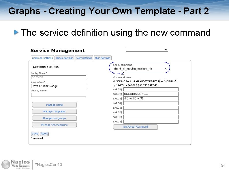 Graphs - Creating Your Own Template - Part 2 The service definition using the
