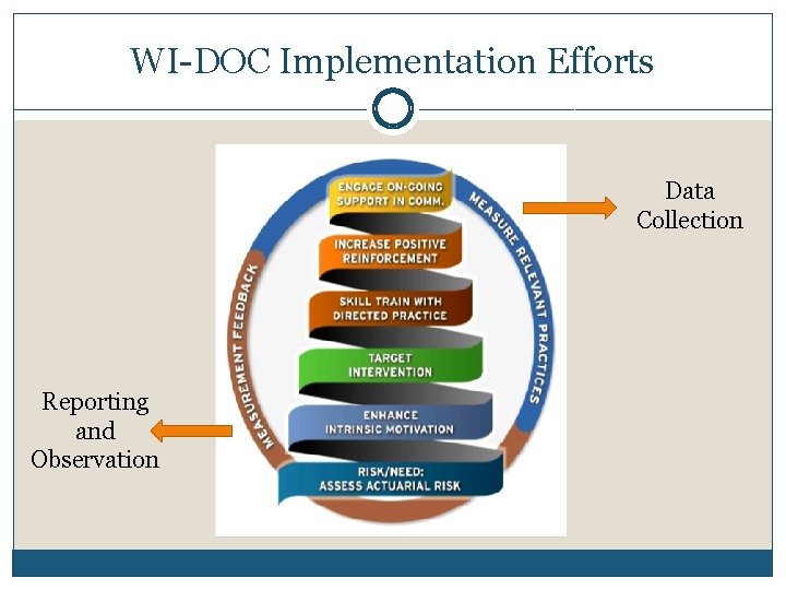 WI-DOC Implementation Efforts Data Collection Reporting and Observation 