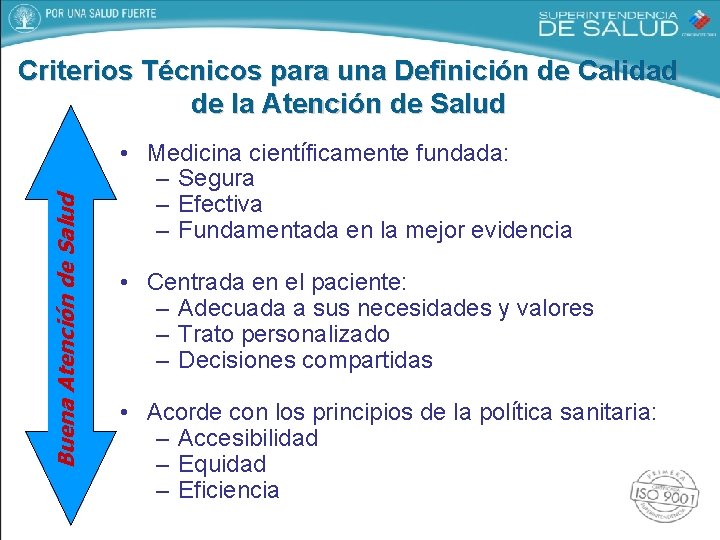 Buena Atención de Salud Criterios Técnicos para una Definición de Calidad de la Atención
