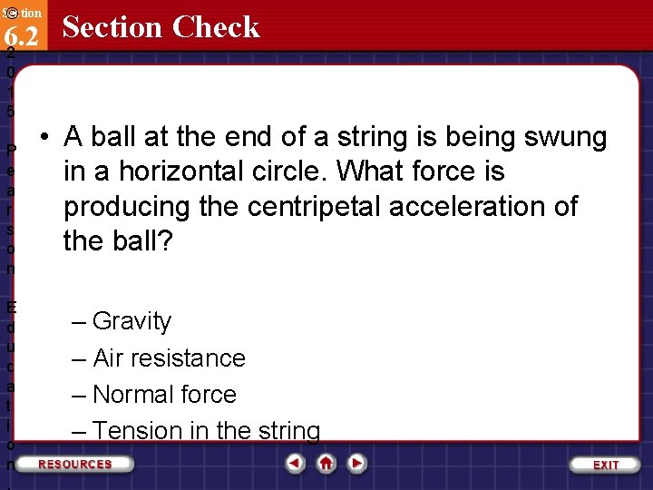 Section © Section Check 6. 2 2 0 1 5 P e a r