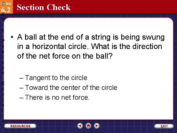 Section © Section Check 6. 2 2 0 1 5 P e a r